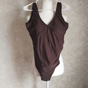 Women's size 12  Brown one piece Swimsuit, pre loved